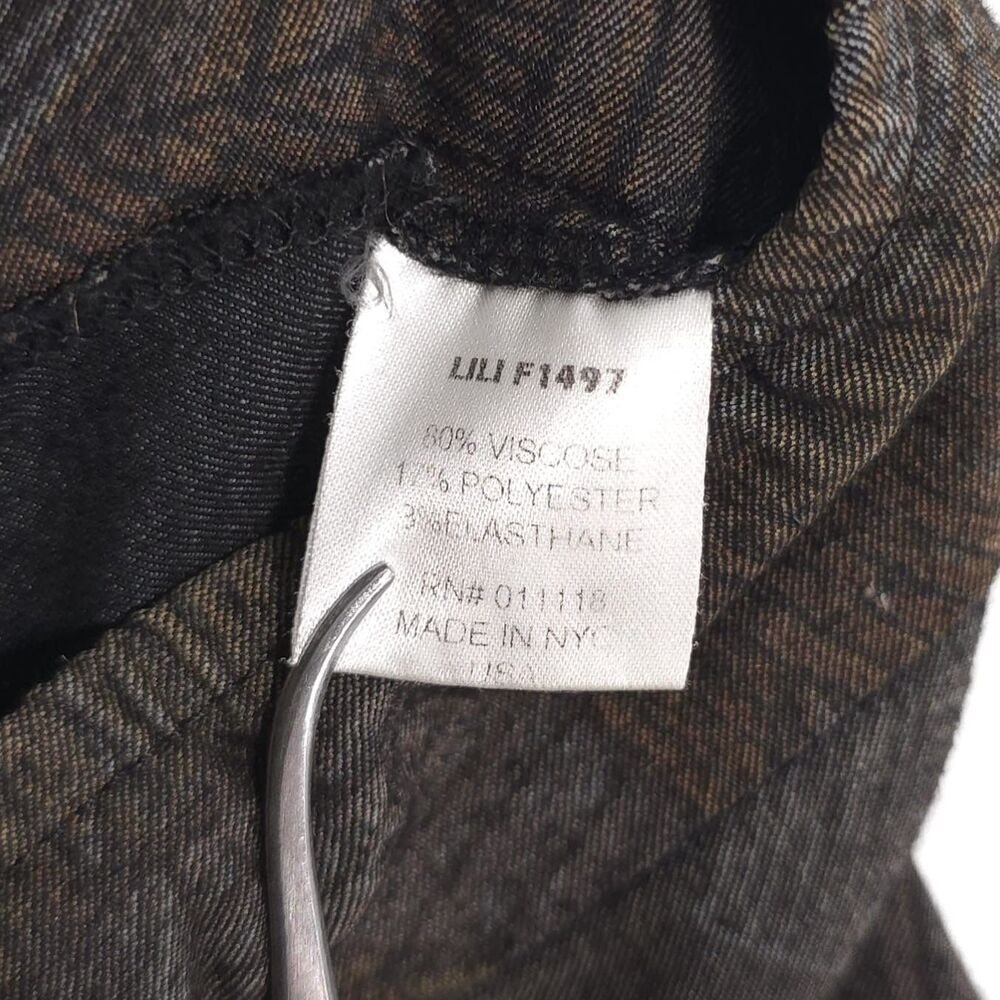 AVENUE MONTAIGNE Geometric Ankle Pants Brown Pull On Size 8 USA MADE Handcrafted - Picture 10 of 10